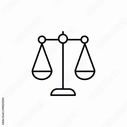 justice scales icon sign vector