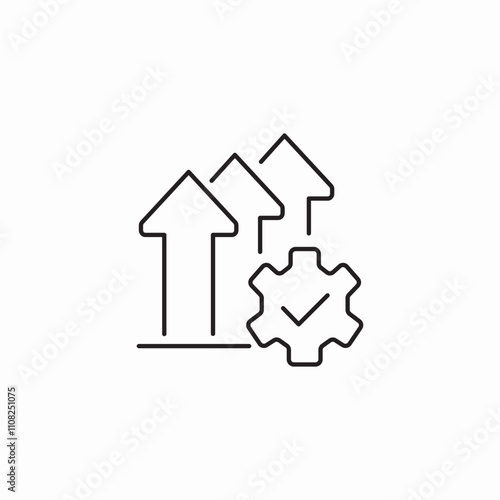 progress arrows check mark configuration icon sign vector