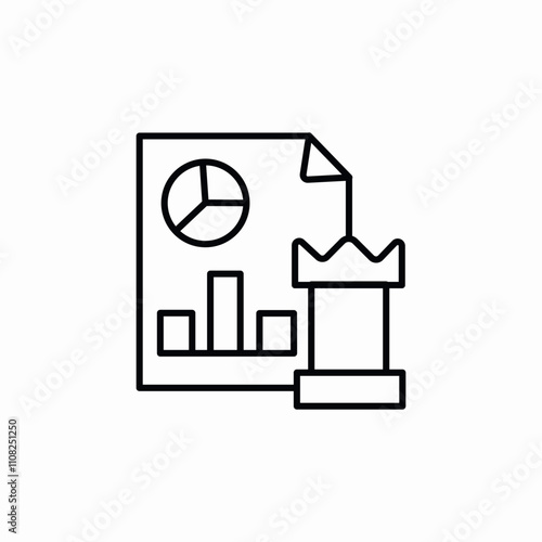 tactics analytics report icon sign vector