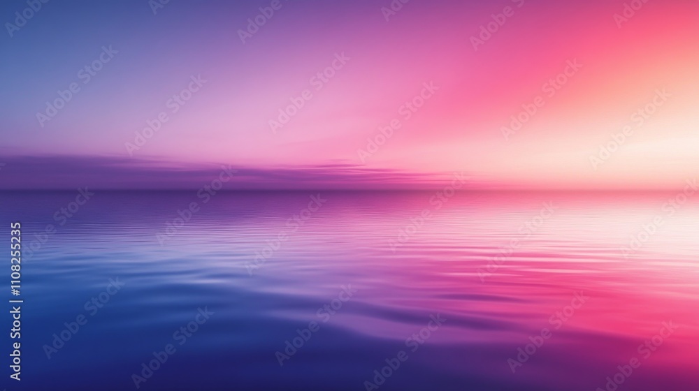 Tranquil Sunset Over Calm Ocean Tranquil Sunset Over Calm Ocean