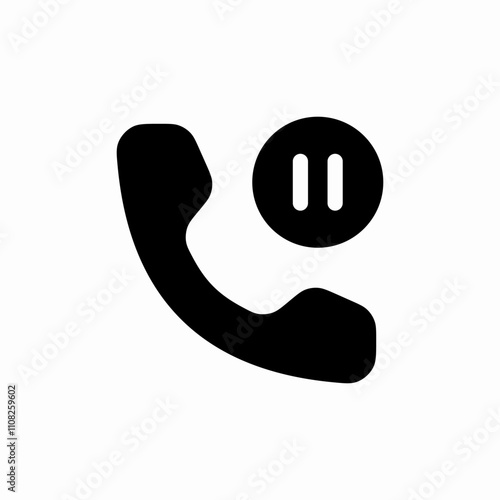 call pause icon sign vector