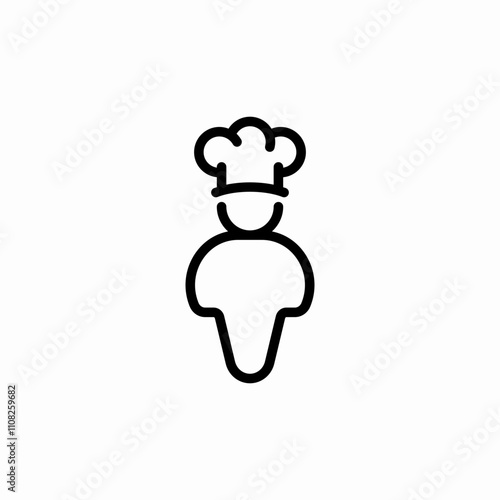 chief cook icon sign vector