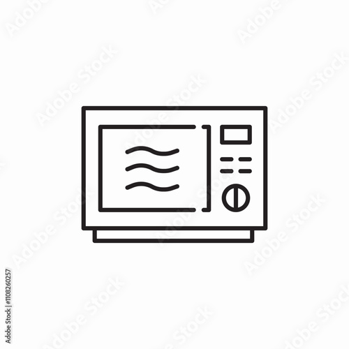 microwave oven icon sign vector