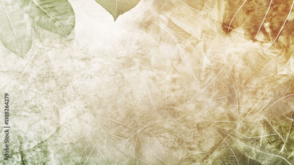 Fototapeta premium wheat field background,Subtle Dreamy Leaf Texture, Soft Green and Beige Tones, Ideal for Backgrounds and Natural Aesthetics 