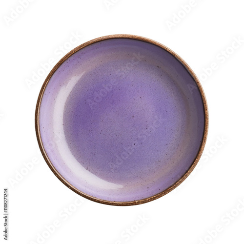 Ceramic Purple Plate Isolat...
