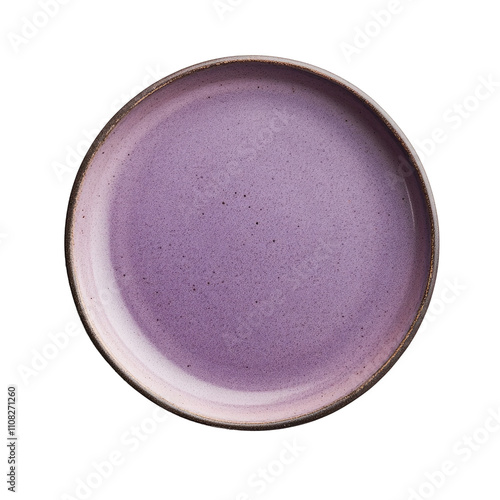 Ceramic Purple Plate Isolat...