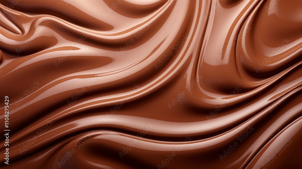 Naklejka premium Melted chocolate background close up