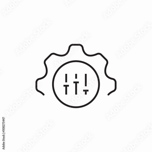 settings configuration customize icon sign vector