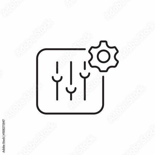 tuner mixer settings icon sign vector