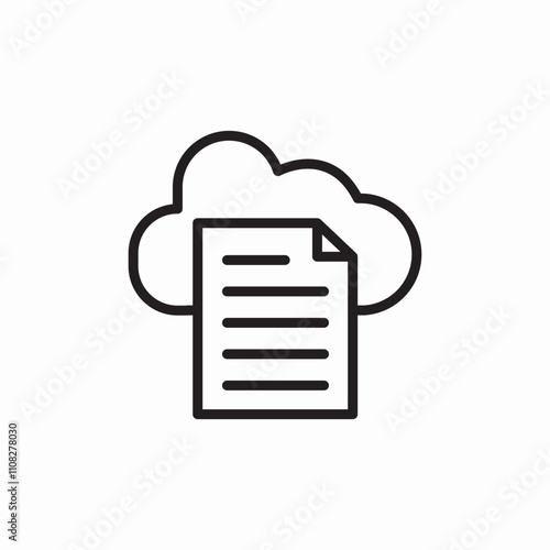 cloud file icon sign vector