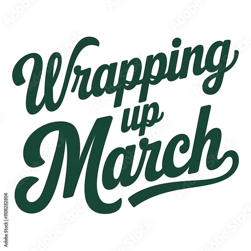 Wrapping Up March Calligraphic Design