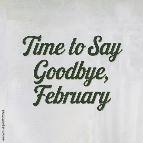 Time to Say Goodbye February Farewell Month Ending photo