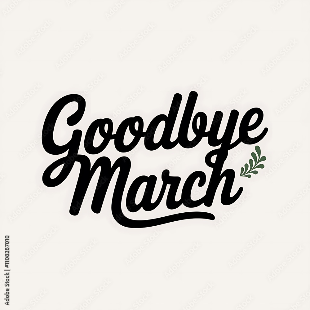 Fototapeta premium Goodbye March farewell spring hello april new beginnings