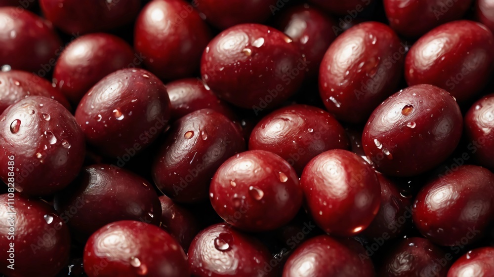 Background from fresh Red beans with water drops. Texture of raw organic Red beans close up. Food background. Ultra realistic, ultra detailed, ultra HD Background from fresh Red beans with water drops. Texture of raw organic Red beans close up. Food background. Ultra realistic, ultra detailed, ultra HD