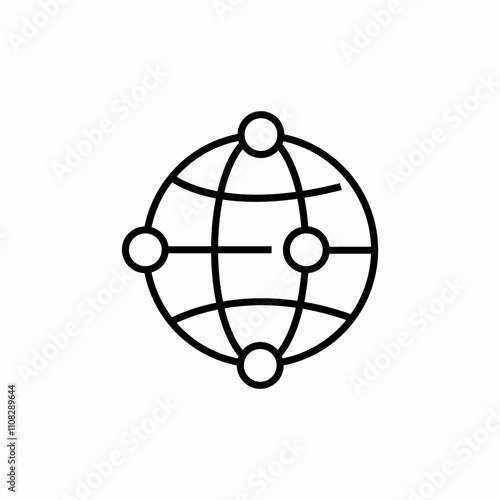 web globe icon sign vector