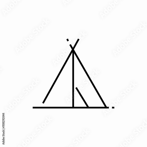 camping tent icon sign vector