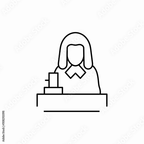 court judge icon sign vector