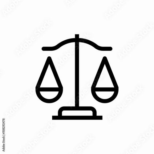 justice scales icon sign vector