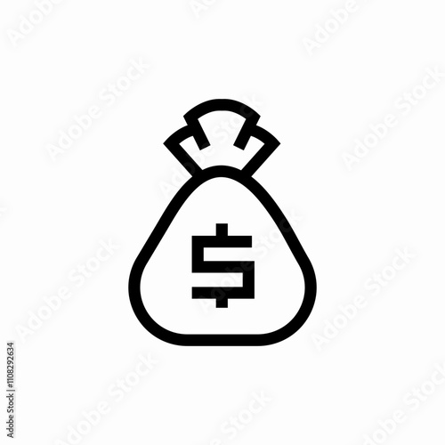 money bag icon sign vector