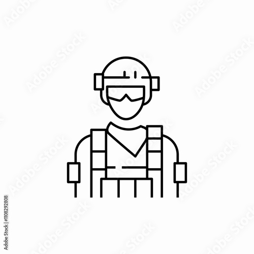 special forces soldier icon sign vector