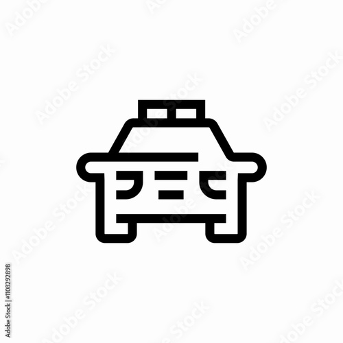 taxi car icon sign vector