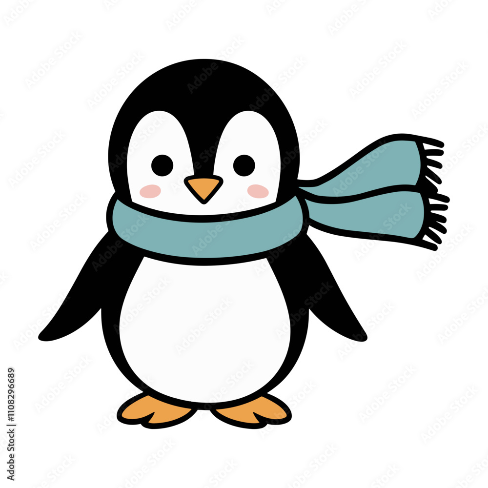 Obraz premium Penguin with Scarf