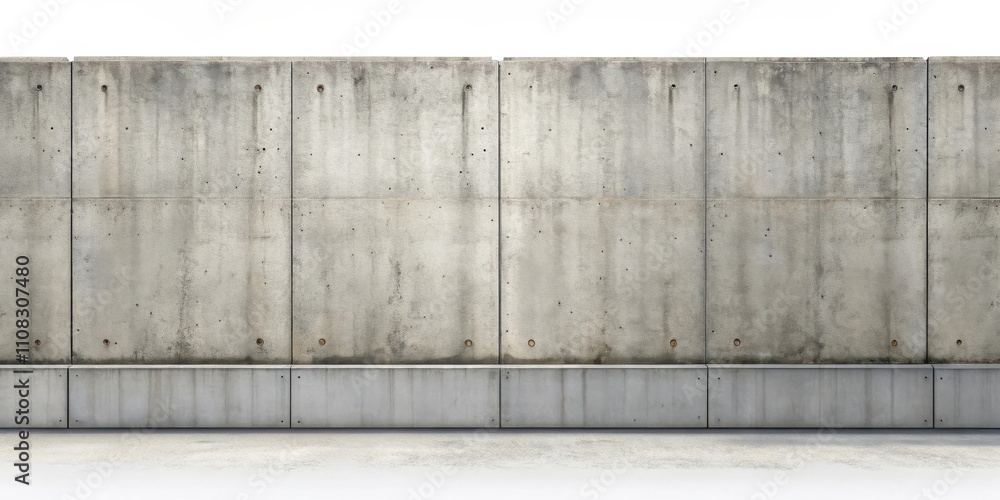 A plain, concrete wall with a single, narrow concrete ledge running along the bottom, set against a bright white background. A plain, concrete wall with a single, narrow concrete ledge running along the bottom, set against a bright white background.