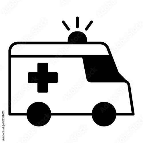 Ambulance black icon