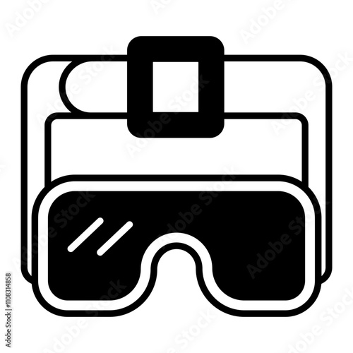 Safety goggles black icon