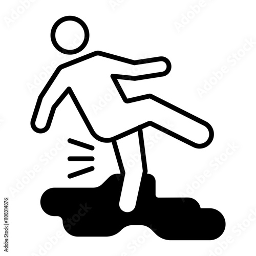 person slips black icon