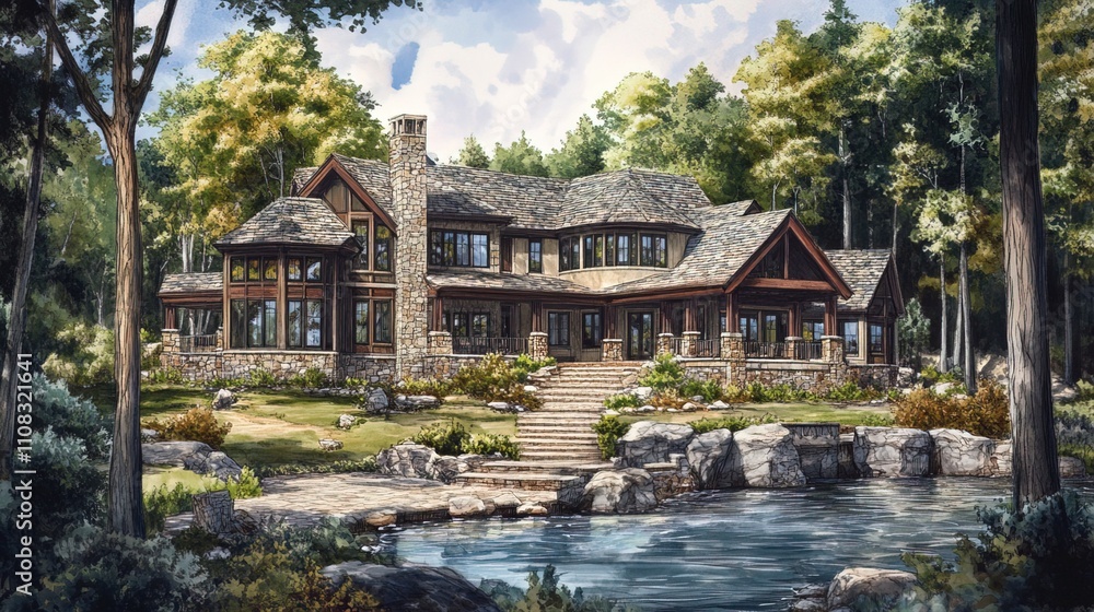 Fototapeta premium Precision and creativity in drawing professional construction blueprints and floor plans expert craftsmanship combines technical accuracy and artistic vision to bring architectural dreams to life 