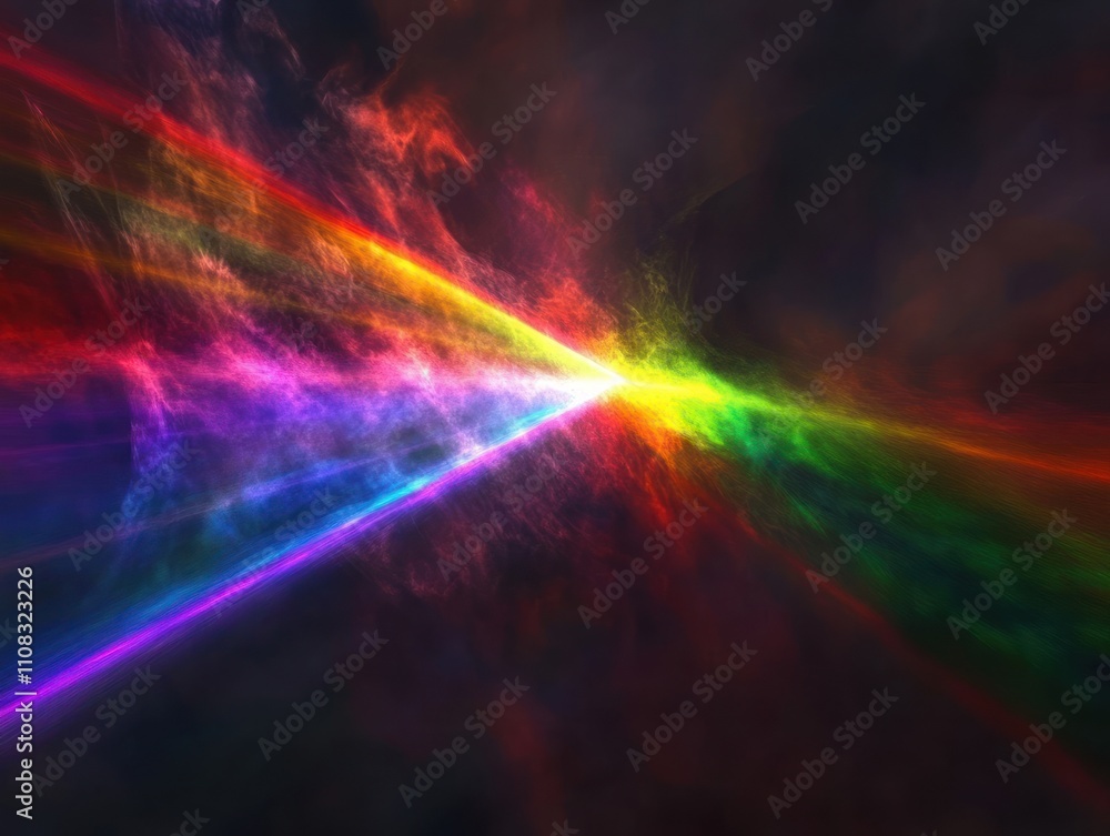 Vibrant spectrum of light beams dispersing through cosmic space Vibrant spectrum of light beams dispersing through cosmic space