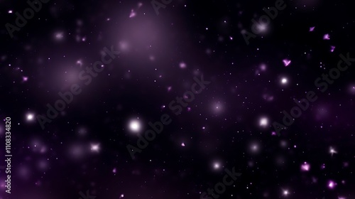 Wallpaper Mural Purple Glowing Particles in Dark Space Background Torontodigital.ca