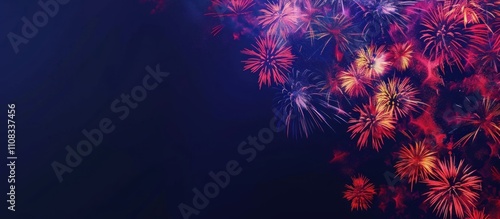 A vibrant fireworks display lights up the night sky, a great way to celebrate New Year or any other special occasion. photo