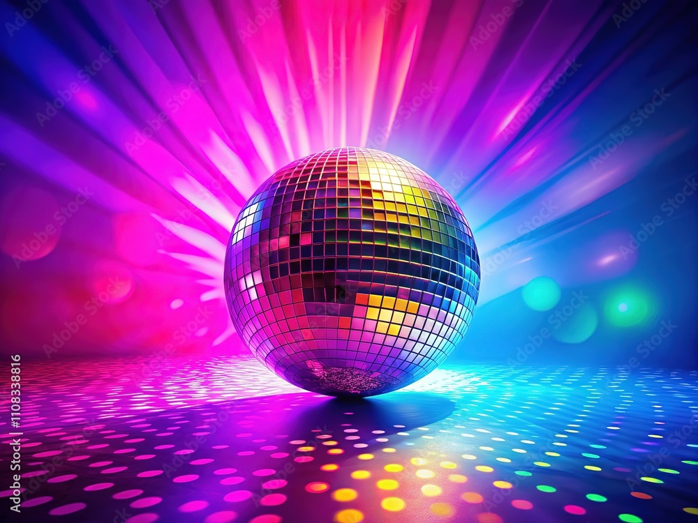 Obraz premium Disco Silhouette Rainbow Pastel Party Background AI Photo