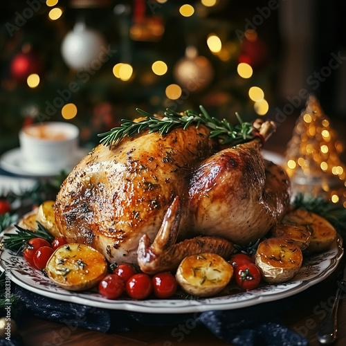 roasted chicken with vegetables