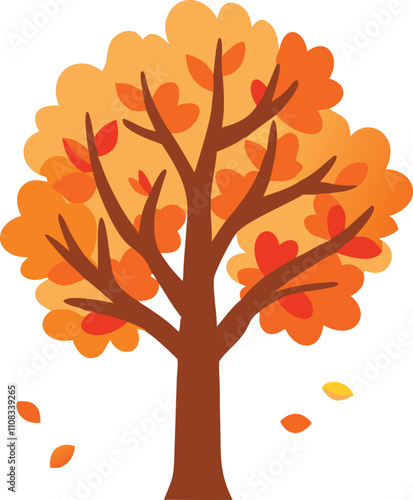 tree with fall leaves