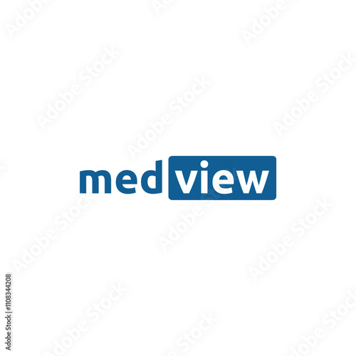 Med View Logo Design Simple Icon