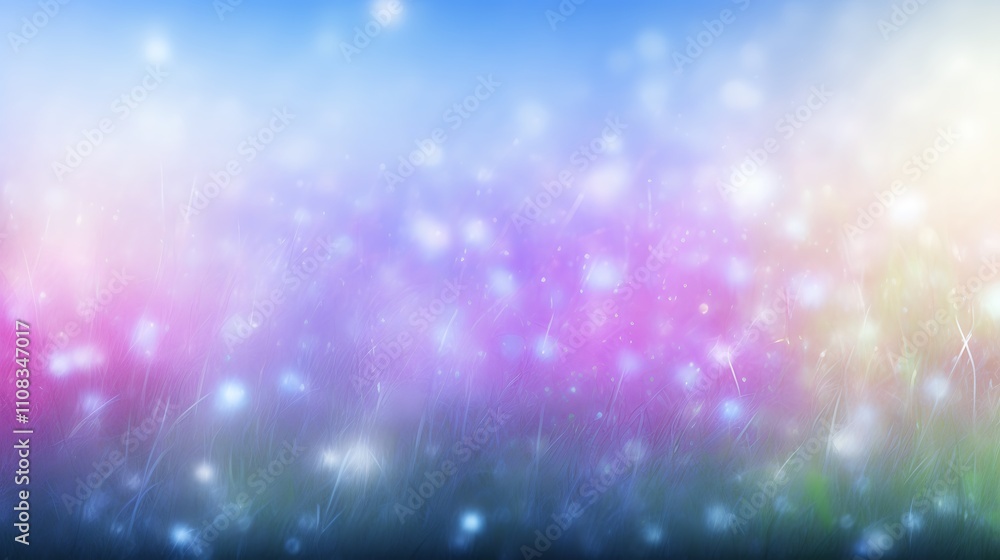 Fototapeta premium Dreamlike Pastel Field of Grass and Light