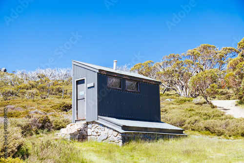 Schlink Hut in Kosciuszko National Park in Australia photo