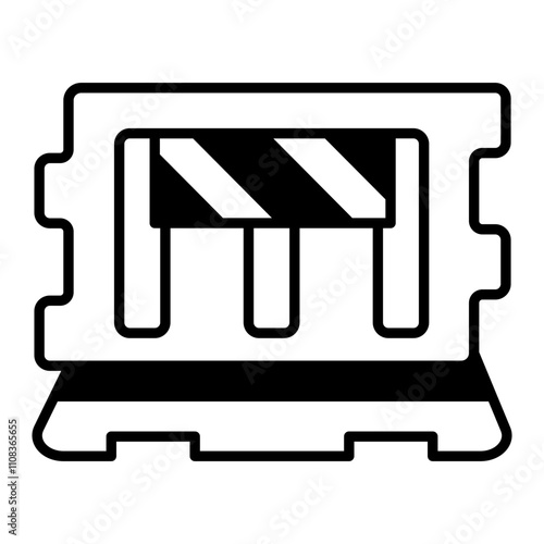 barricade black fill icon