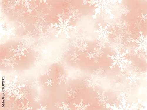 セピア色の雪の結晶壁紙、背景（シームレスにはなってません）