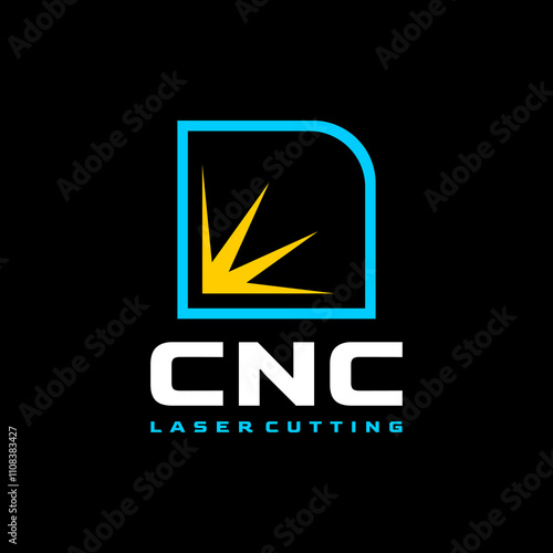 Laser Cutting logo design, laser cutting vector, cnc, vintage laser cutting