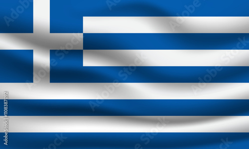 3d greece Flag wavy banner background