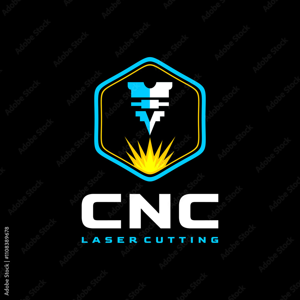 Laser Cutting logo design, laser cutting vector, cnc, vintage laser cutting