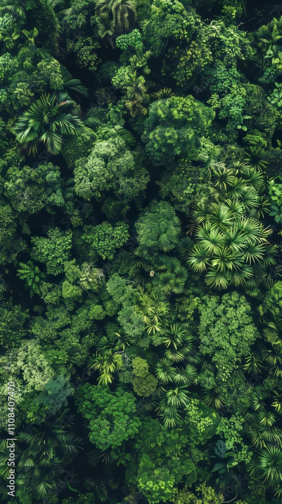 Aerial shot of rainforest greenery. Aerial shot of rainforest greenery.
