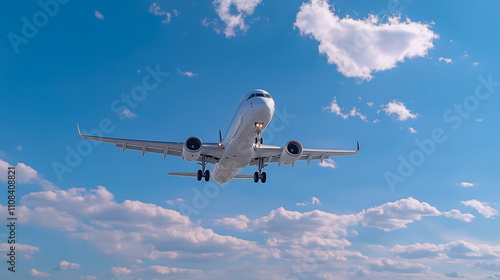 Airplane taking off from the airport