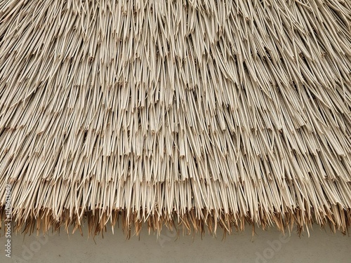 Dry grass roof with a rustic and natural texture, grass, dry, woven