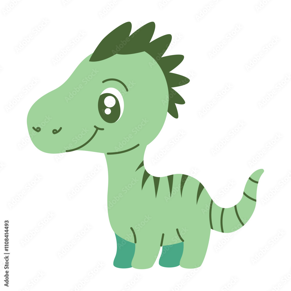 Naklejka premium cute prehistoric dinosaur tender