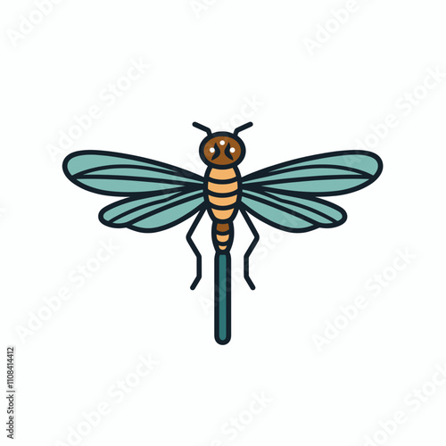 Colorful dragonfly illustration